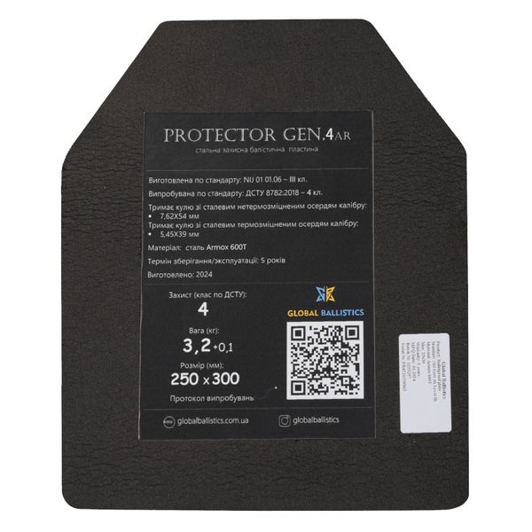 Сталеві бронепліти 4-го класу. Вес 3,2 кг. Розмір 25 на 30 див. 00000001925-4 фото